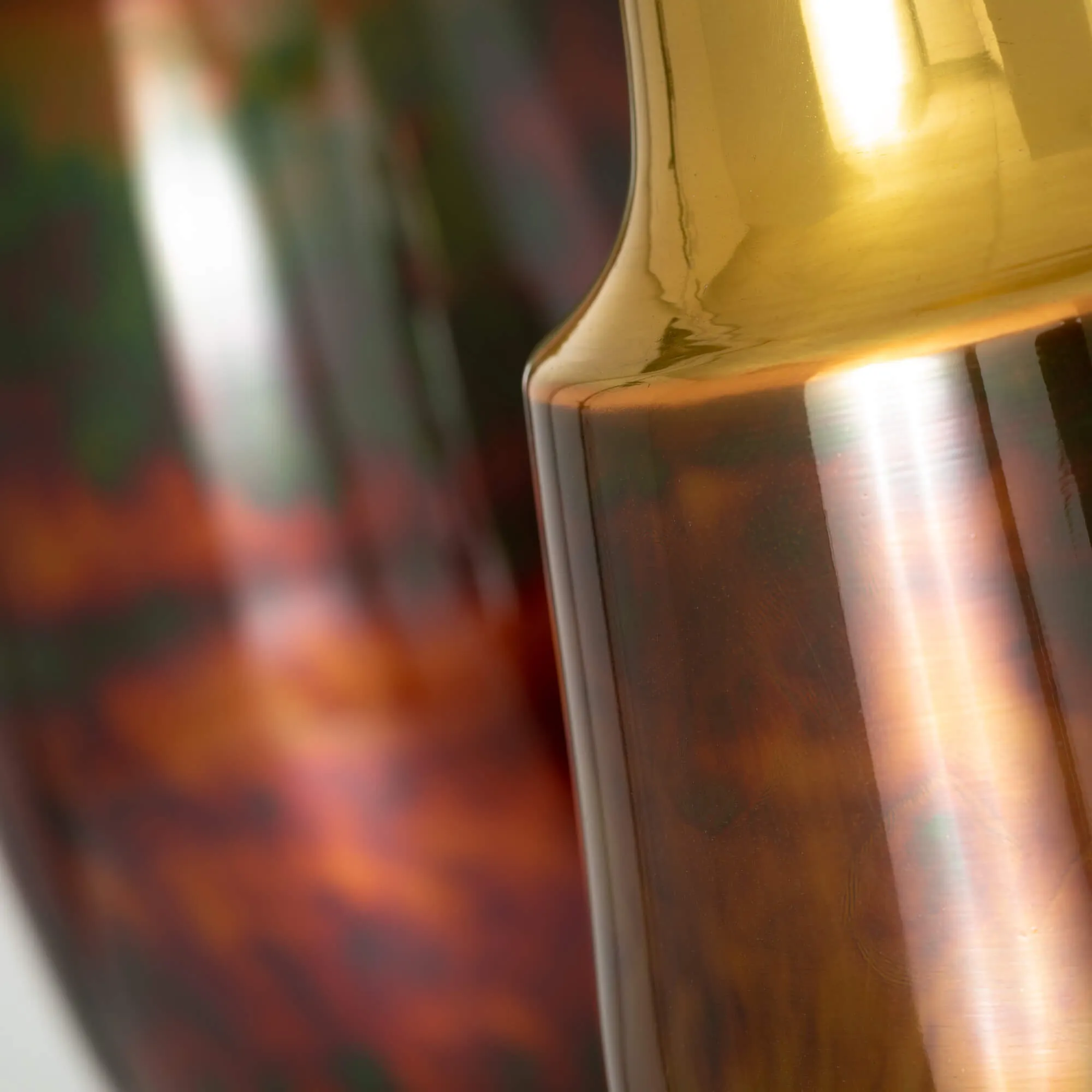 Set of 2 Elegant 11 and 14.75 Copper and Bronze Vases by Sullivans