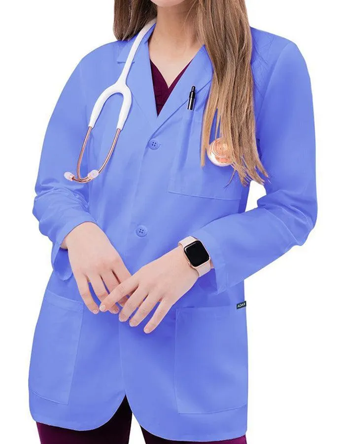 Adar 31 Inch Unisex Three Pocket Consultation Short Lab Coat
