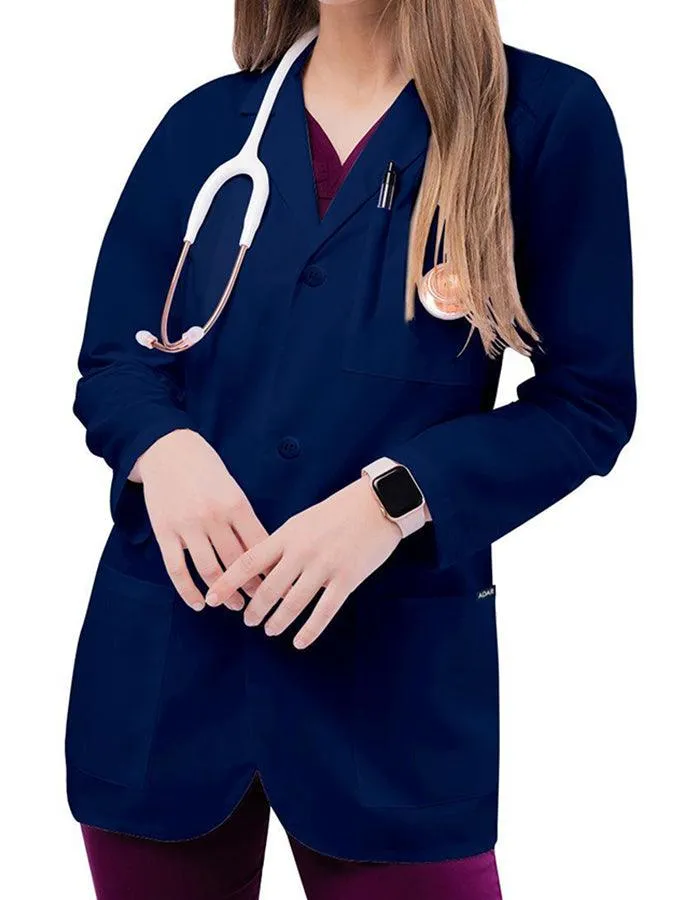 Adar 31 Inch Unisex Three Pocket Consultation Short Lab Coat
