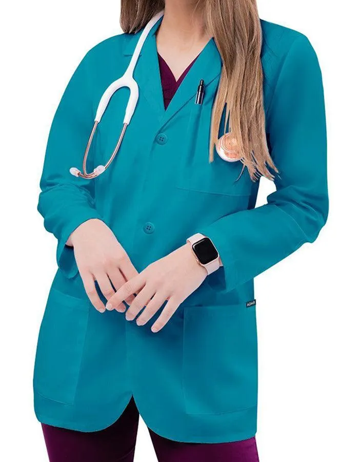 Adar 31 Inch Unisex Three Pocket Consultation Short Lab Coat