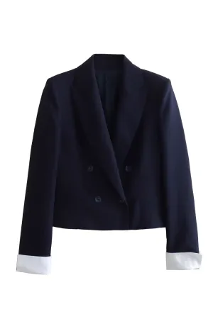 'Deborah' Patchwork Cuff Blazer