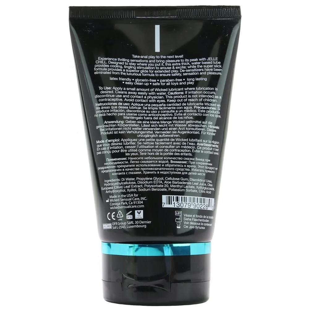 Jelle Chill Cooling Anal Lube in 4oz-120ml