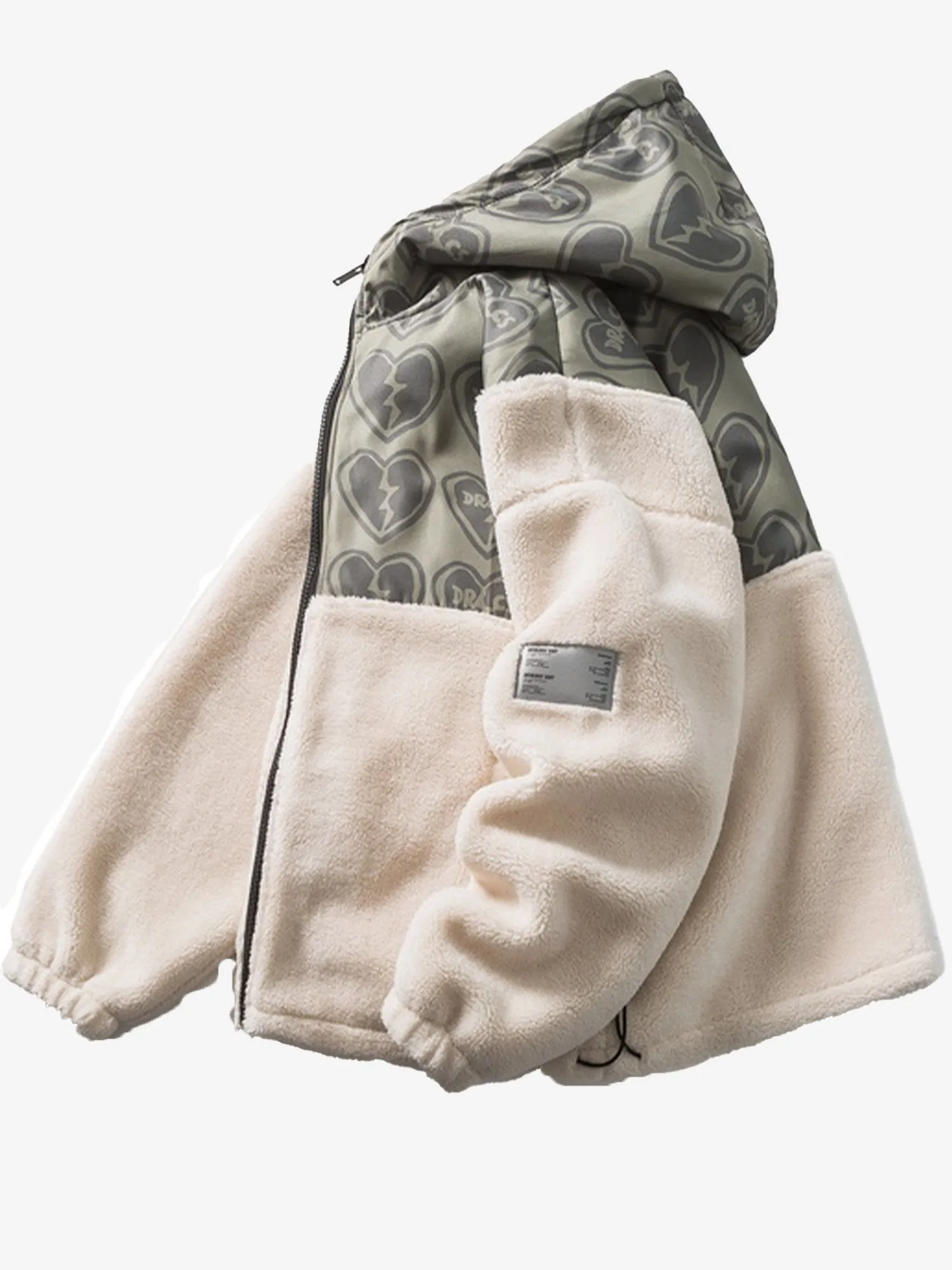 JUSTNOTAG Casual Print  Hooded COATS