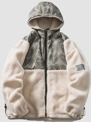 JUSTNOTAG Casual Print  Hooded COATS