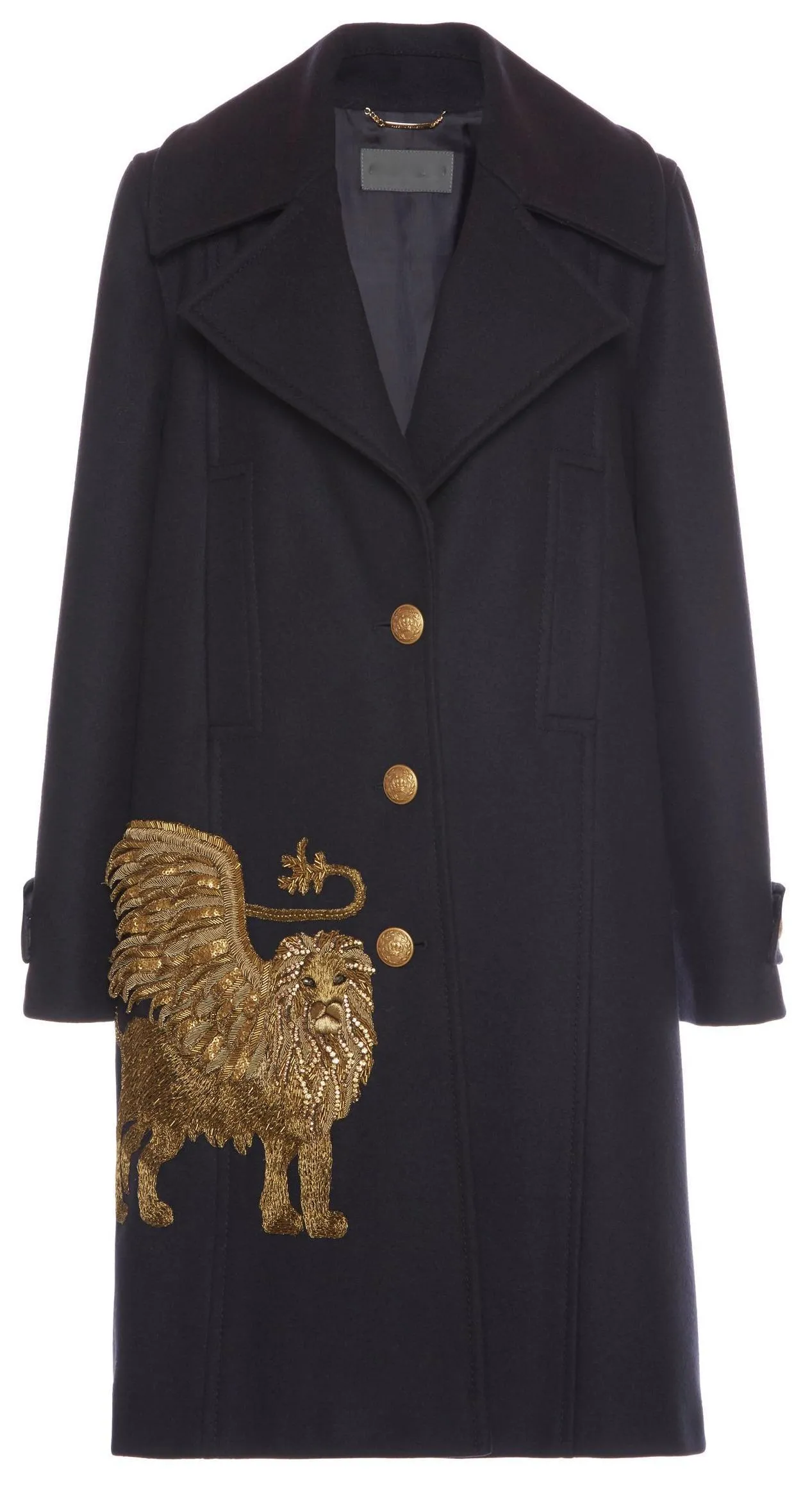 Lion-Embroidered Coat