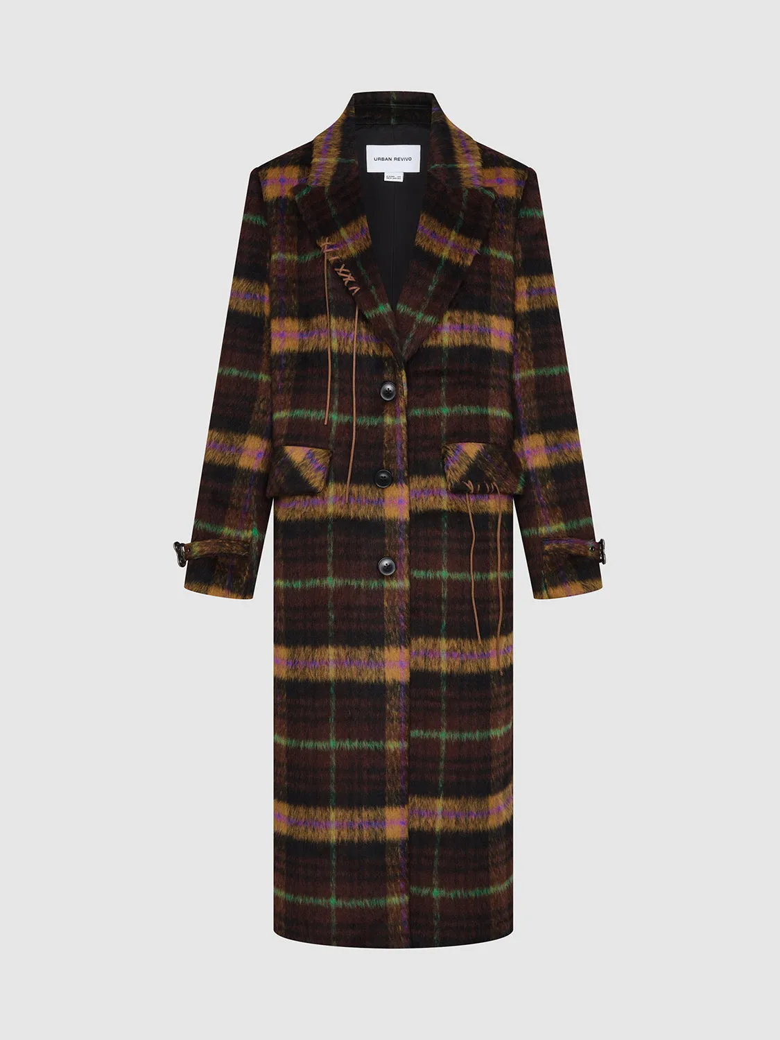 Maxi Plaid Loose Coats