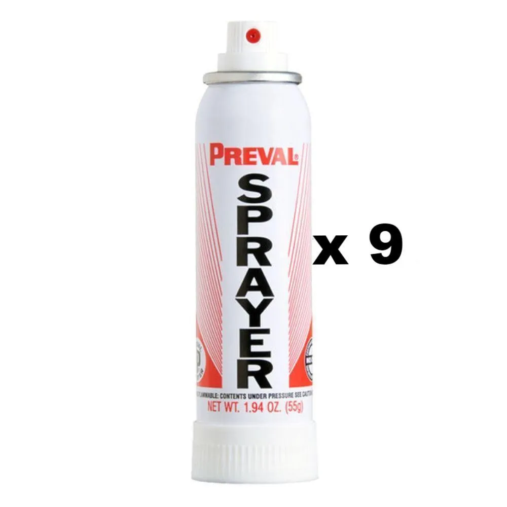 Preval Replacement Compressor Power Unit Paint Spray Sprayer Gun 55g x 9